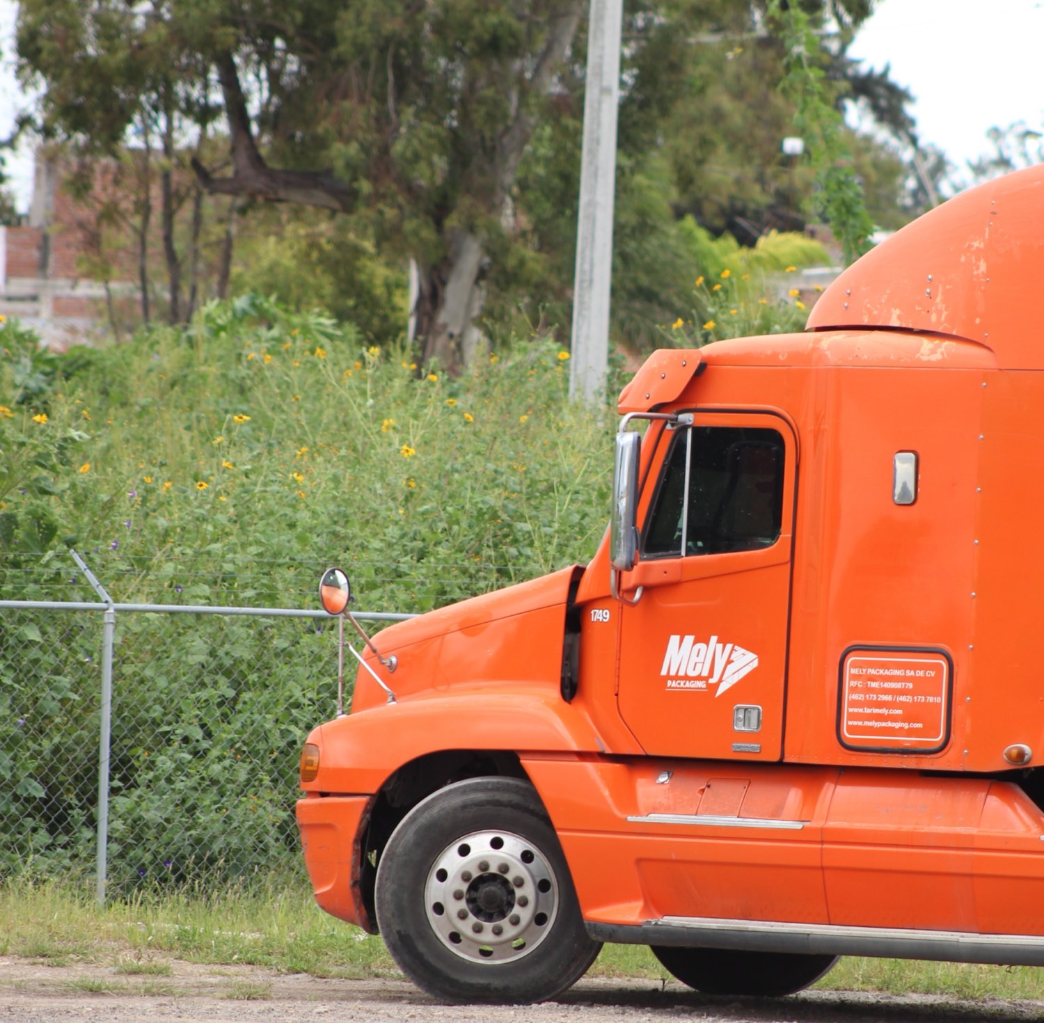 Tractocamión de Mely Packaging para distribución de empaque agrícola